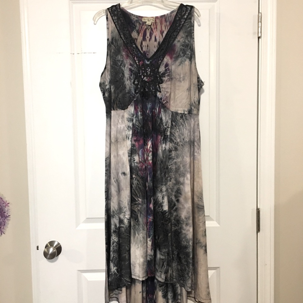 Plus size Hi-lo Sundress-multicolored